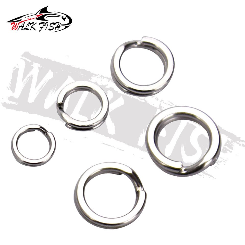 Walk FISH แหวนสเตนเลส แบบคู่ อุปกรณ์เสริม สําหรับตกปลา 50 ชิ้น - รูปที่ 3