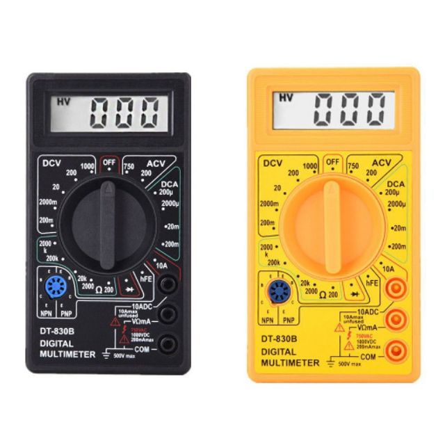 DT-830B จอแอลซีดีดิจิตอลมัลติมิเตอร์ AC / DC 750/1000 โวลต์แอมป์โวลต์โอห์ม Tester Meter