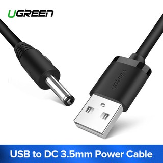 Ugreen USB to DC 5V Power Cable Connector 3.5mm Jack Charger Supply Adapter 1m(10376,50537)