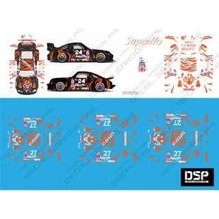ดีคอล Superflo หมึกรองขาว ติดชิ้นงานได้ทุกสี ติดรถHot Wheels /Majorette 1:64 Decal water slide