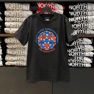 The North FACE North young เสื้อยืดคอกลม แขนสั้น ผ้าฝ้าย พิมพ์ลาย แฟชั่นฤดูร้อน สําหรับผู้ชายS-5XL