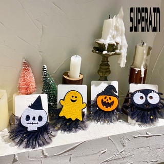 &lt;Halloween Decoration&gt; กิ๊บติดผม ตาข่าย ลายการ์ตูนฟักทอง ผี แมงมุม ฮาโลวีน ใช้ซ้ําได้ สําหรับตกแต่งปาร์ตี้ฮาโลวีน