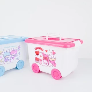 ถังอเนกประสงค์มีล้อ กล่องเลื่อนหูล็อก กล่องล้อเลื่อน little twin stars , my melody มายเมโลดี้