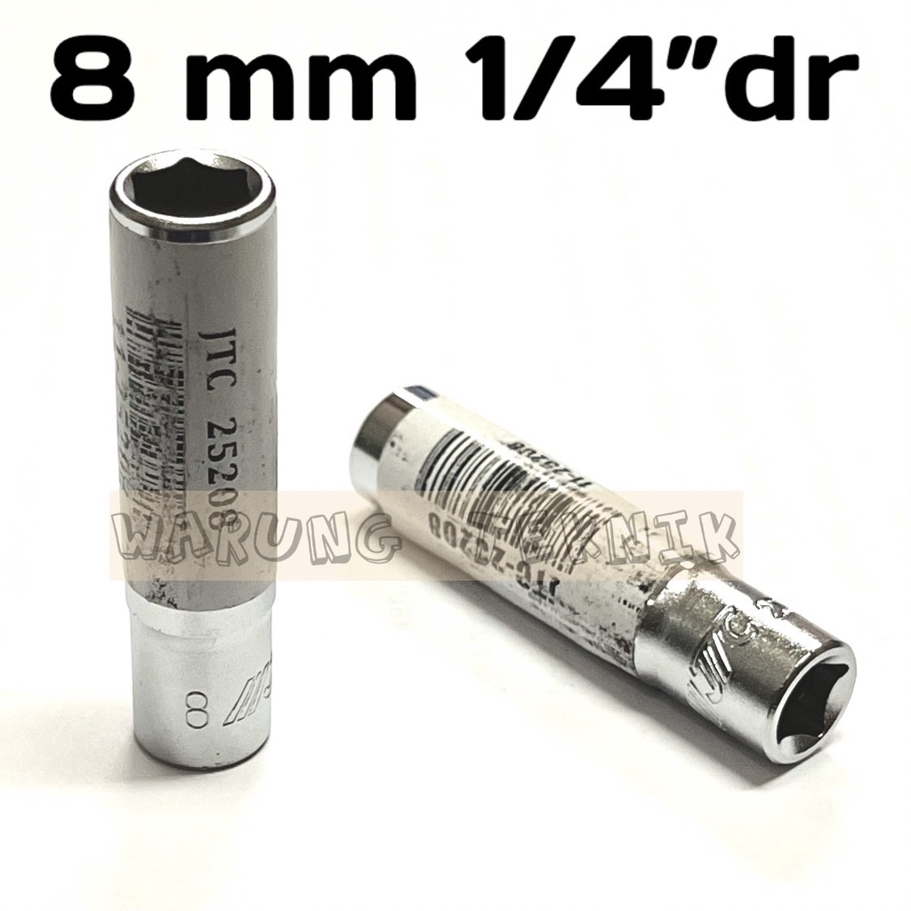 JTC 25208 DEEP SOCKET SOCKET WRENCH 8 MM 1/4 นิ้ว DR 6PT