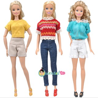 🌸พร้อมส่ง🌸สเวตเตอร์ถักบาร์บี้  เสื้อผ้าบาร์บี้ barbie clothes เสื้อบาร์บี้