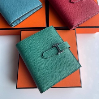 hermes short wallet epsom leather ( งานดีสุดสวยมากทำจากหนังเเท้100% ทั้งใบทนทาน