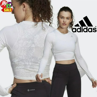 Adidas - ใหม่ เสื้อครอปใส่วิ่ง / เทนนิส ADIDAS FAST FLOWER CROP LONG SLEEVE RUNNING TEE HB9237 / TENNIS CROP GH7893