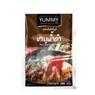 ซุปผงกึ่งสำเร็จรูป ชาบูน้ำดำ ญี่ปุ่น Black Shabu YUMMY ยัมมี่ 100 กรัม Black Shabu instant Soup มีฮาลาล