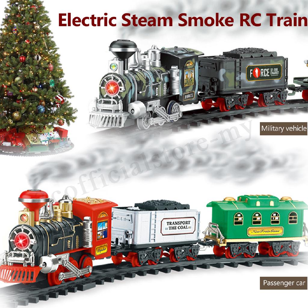 electric train set with smoke