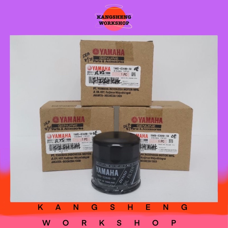 กรองน้ํามันเครื่อง YAMAHA R25/MT25 (1WD-E3440-20) (R 25 V1/MT 25) ELEMENT ASSY PENAPIS MINYAK CLEANE