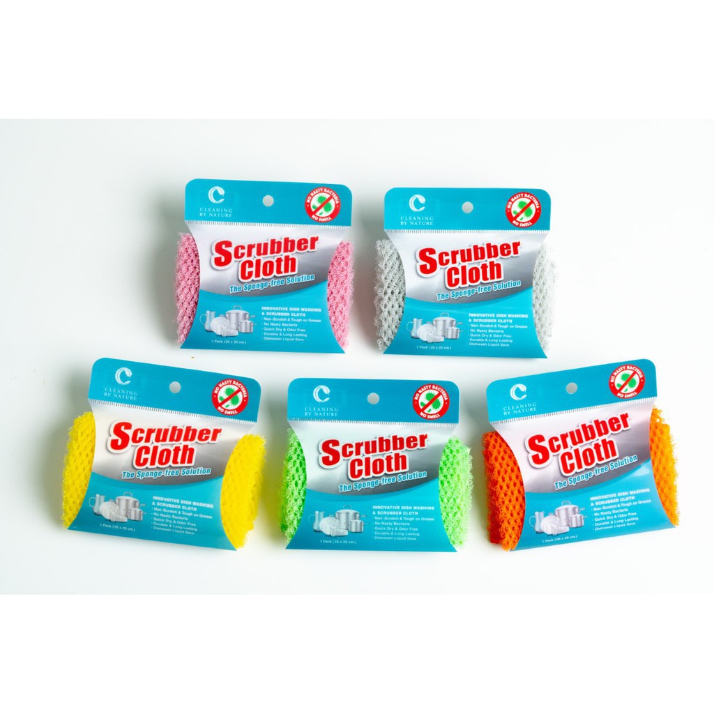 [พร้อมส่งจากไทย][จัดส่ง ที่รวดเร็ว] ผ้าสำหรับล้างจานและภาชนะอุปกรณ์ประกอบอาหารสครับเบอร์โคล SCRUBBER