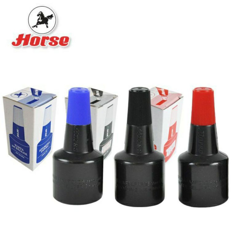 HORSE (ตราม้า) หมึกเติมแท่นประทับ หมึกเติม น้ำหมึก ขนาด 200 ซีซี ( 1 ขวด )