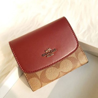 COACH F87589 SMALL WALLET IN SIGNATURE CANVAS