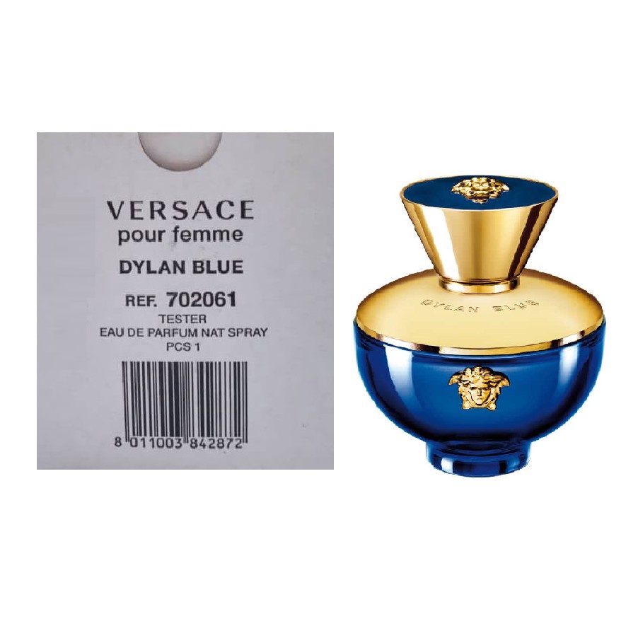 Versace Pour Femme Dylan Blue EDP 100 ml เทสเตอร์ กล่องน้ำตาล