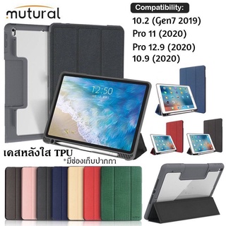 เคสกันกระแทก Mutural หลังใส ใส่ปากกาได้ Gen10 2022 สำหรับ iPAD Pro11 2021/Gen7/8/9(10.2),Air3(10.5) Air4 AIR5 031