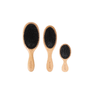 Haxon Boar- Bristle Hair Brush หวีไม้ขนหมูเเท้ ขนหมูอัดแน่น หวีลดผมร่วง ช่วยให้ผมเงางาม แก้ผมพันกัน ช่วยนวดศีรษะ ลดไฟฟ้า