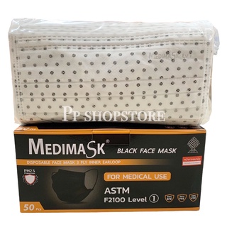 พร้อมส่ง❗Medimask ASTM LV 1 ลายจุดสีดำ รุ่นใหม่ ทางการแพทย์ VFE 99% ป้องกันไวรัส/แบคทีเรียได้ 99%