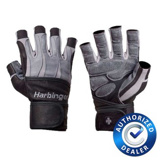 Harbinger ถุงมือฟิตเนส BioForm WristWrap (Black/Gray) (Size XL Only)