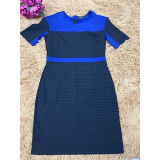 ▶️▶️ใหม่มาก💋▶️ 🔥🔥 Blue Minidress อก34Size Sเดรสทรงสวยผ้ายืดดี คัทติ้งดี เรียบหรูงานแบรนด์ มากตัวเดียวจบจ้า .