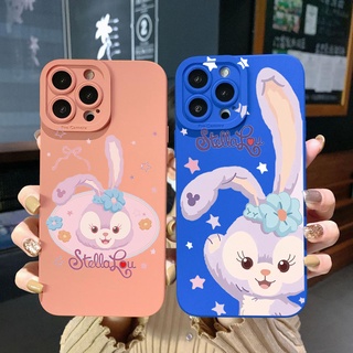 เคสโทรศัพท์มือถือ ขอบสี่เหลี่ยม ลายกระต่าย Stellalou สําหรับ OPPO A16 A15 A16E A16k A95 Reno6 Z 5G A94 A54 A74 4G A53 A76 A96 4G A12 A5S A7