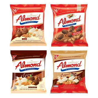 United Almond ยูไนเต็ดอัลมอนด์เคลือบช๊อกโกแลต 275g 50 เม็ด (เลือกรสได้)