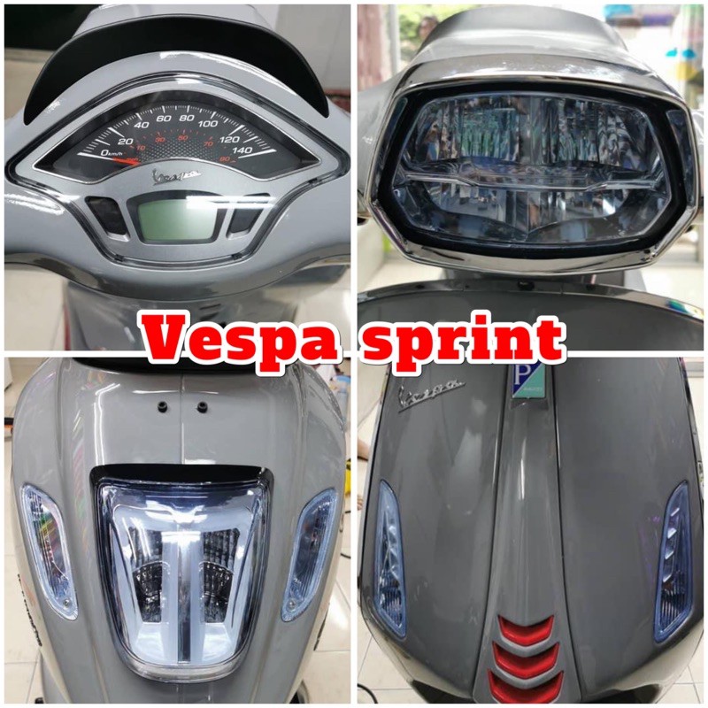 ฟิล์มกันรอยชุดไฟVespa sprint 125/150 ไมล์/ไฟหน้า/ไฟเลี้ยวหน้า+หลัง ❌ปี2024ตัวใหม่ล่าสุดติดไม่ได้