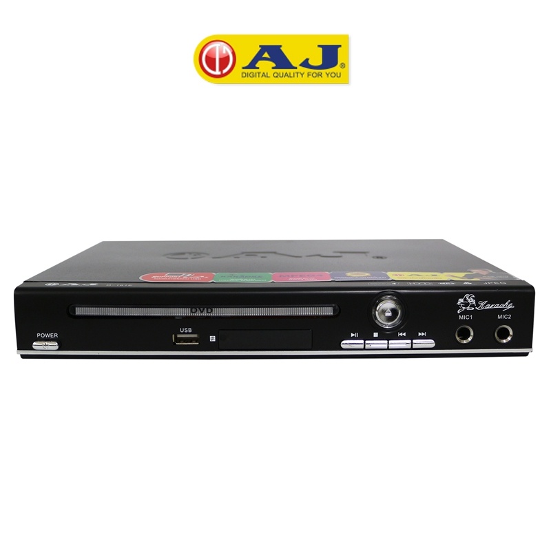AJรุ่น D181E เครื่องเล่น DVD ระบบเสียงสเตอริโอ พร้อมส่งเมนูหน้าจอแสดงผล 3 ภาษารองรับการใช้งาน USBมีช่องเสียบไมค์ 2 ช่อง