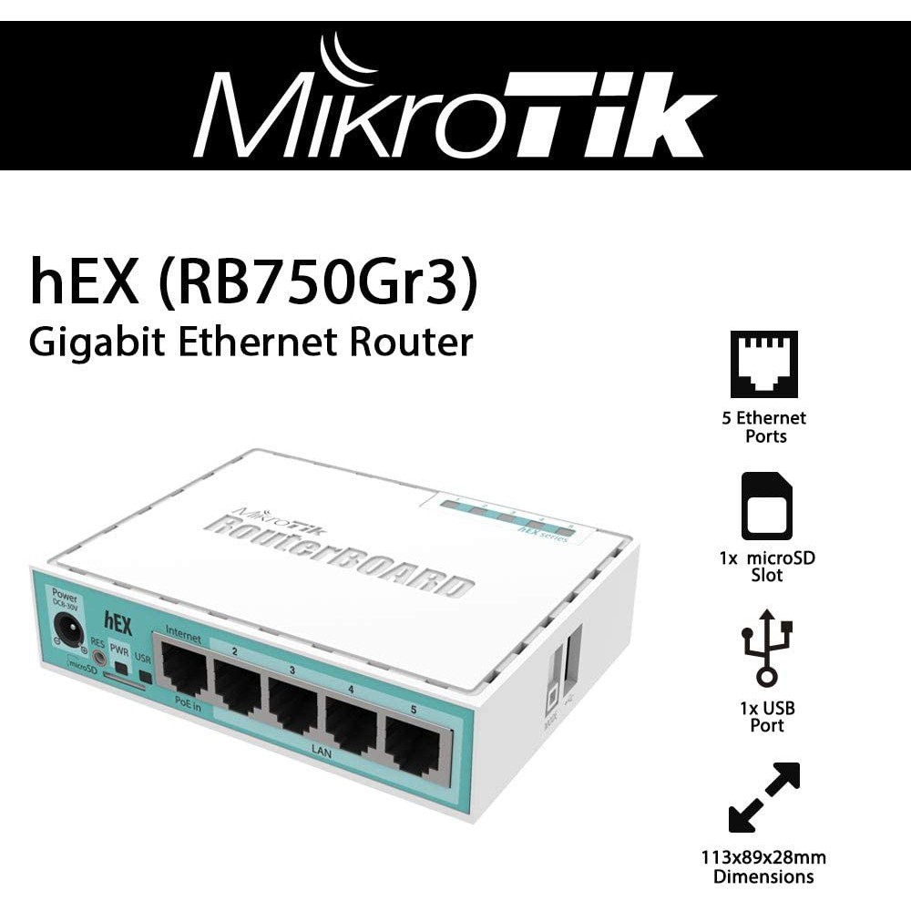Router Board hEX หรือ RB750Gr3