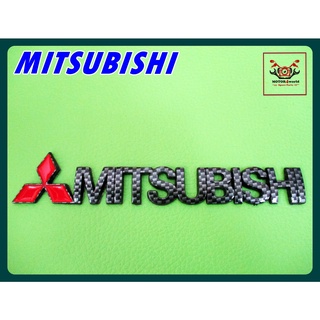 MITSUBISHI LOGO "KEVLAR" STICKER (1 PC.) //  โลโก้ MITSUBISHI ลายเคฟล่าร์ (1 ชิ้น) พร้อมกาวติด สินค้าคุณภาพดี