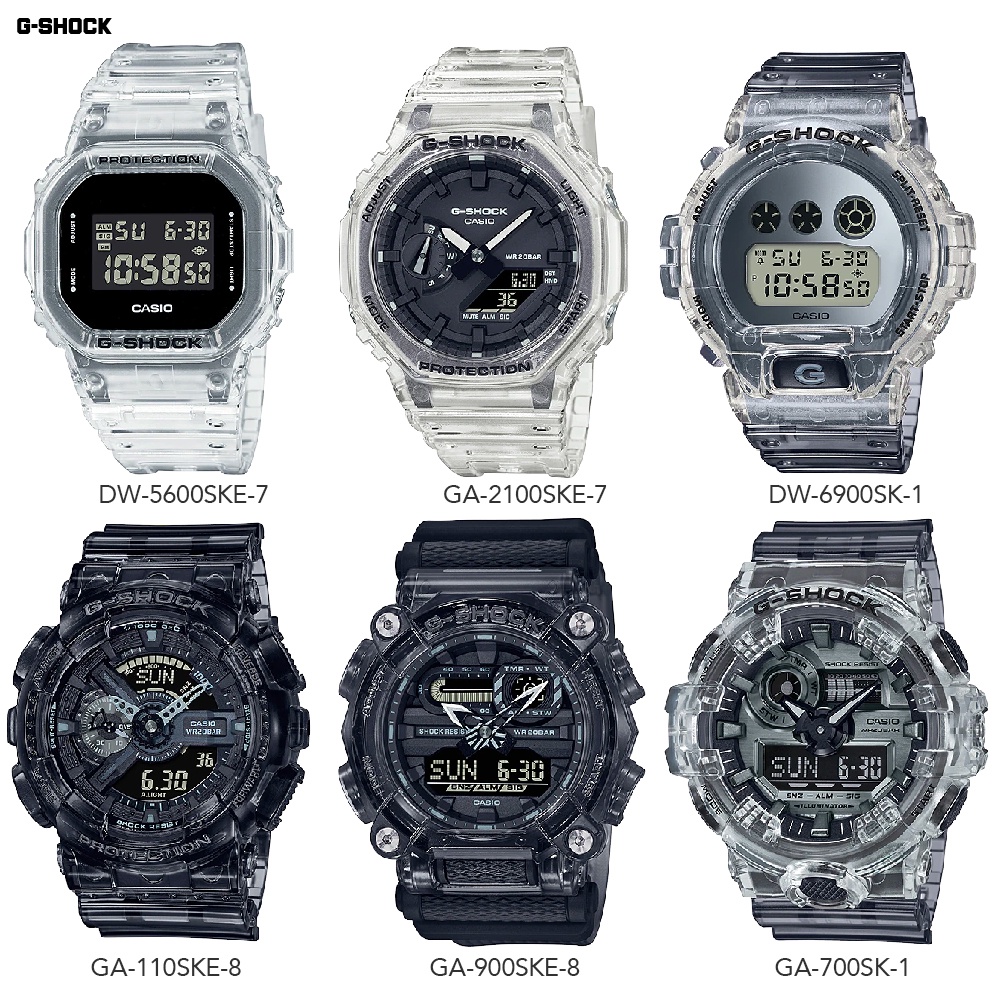 Casio G-Shock นาฬิกาข้อมือผู้ชาย รุ่น DW-5600SKE-7,GA-2100SKE-7A, GA-110SKE-8A, GA-700SK-1A, GA-900SKE-1, DW-6900SK-1