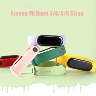 สายนาฬิกาข้อมือซิลิโคน สําหรับ Xiaomi Mi Band 6 Mi Band 5 Miband 4