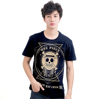 Dextreme เสื้อยืดวันพีซ (DOP-853) ลาย ไอคอน ลูฟี่ Icon Luffy มี สีดำ และ สีกรม