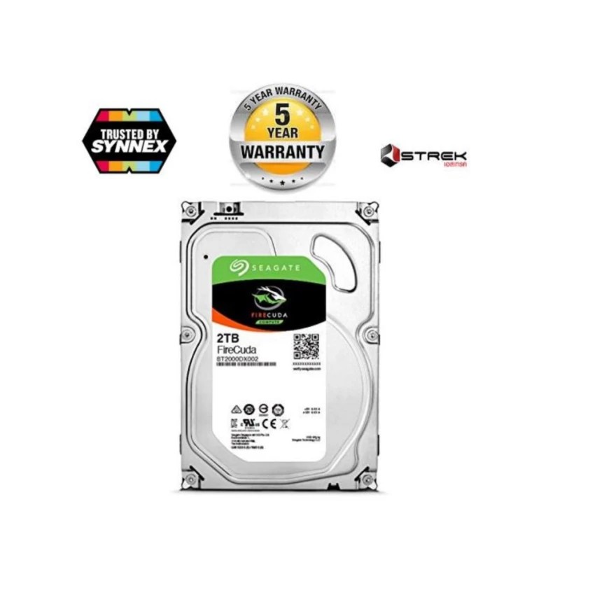 Seagate 2TB FireCuda 3.5-Inch SATA 6Gb/s 7200-RPM 64 Cache Gaming SSHD (Solid State Hybrid Drive) (ST2000DX002) #192