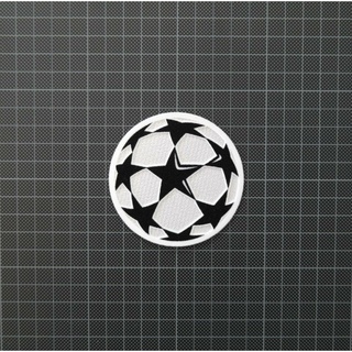 อาร์ม กำมะหยี่ ยูฟ่า สตาร์บอล Patch UEFA Champions League Starball Football Patches 2003-2006 White