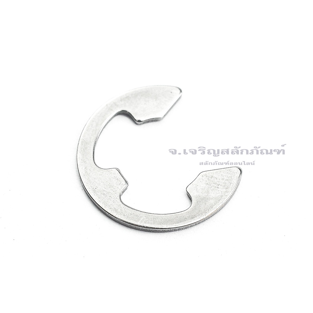แหวนล็อคตัว E-Clip แหวนล็อคเกือกม้าสแตนเลส ขนาด 1.2 - 24 มิล (E Type External Retaining Ring Stainless Steel)