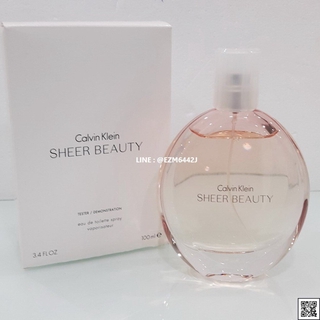 น้ำหอมแท้ CALVIN KLEIN CK SHEER BEAUTY FOR WOMEN EAU DE TOILETTE SPRAY 100 ML กล่องเทสเตอร์ ฝาพลาสติกครอบ ไม่เคยถูกฉีด