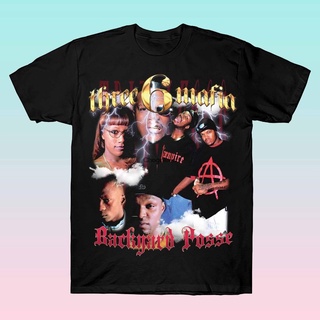 [100% Cotton] Three 6 Mafia Band เสื้อยืด มีฮู้ด สไตล์วินเทจ สําหรับผู้หญิงและผู้ชาย