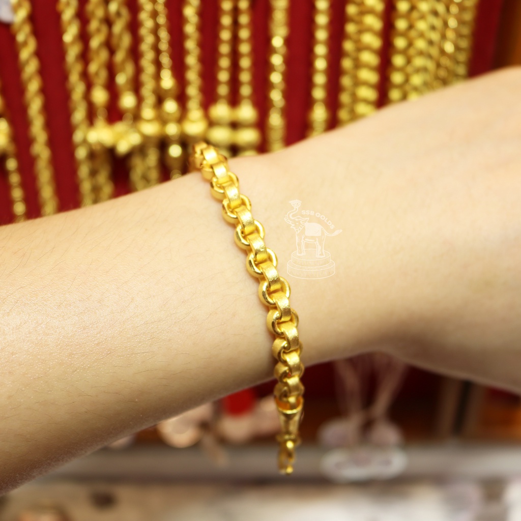 ข้อมือ 1 บาท รวมลายคลาสสิค ทองคำแท้ 96.5% ขายและจำนำได้ มีใบรับประกันทอง เลือกลายและความยาวได้ [ผ่อน0%ผ่านบัตรเครดิต]