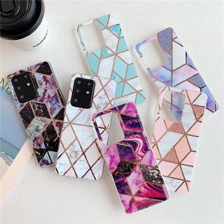 เคส Samsung Galaxy S20+ S20 Ultra S9+ S10 Plus S10e Plating Mable Splicing Soft TPU Case เคสกันกระแทก