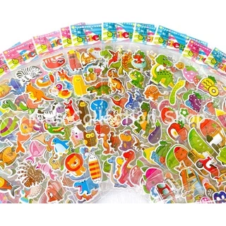 (สั่งขั้นต่ำ 10 แผ่น) สติ๊กเกอร์ตัวนูนลายการ์ตูน (ชุด 2) มีให้เลือกมากกว่า 40 ลาย ลายน่ารัก สีสันสดใส สติ๊กเกอร์เด็ก