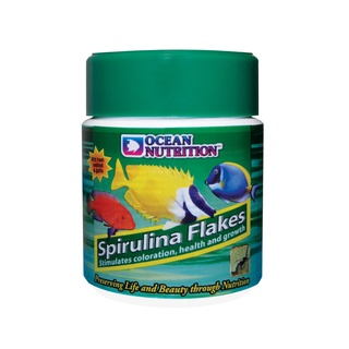 อาหารปลาทะเล Ocean Nutrition Spirulina Flakes แบบชนิดแผ่น มี 3 ขนาด