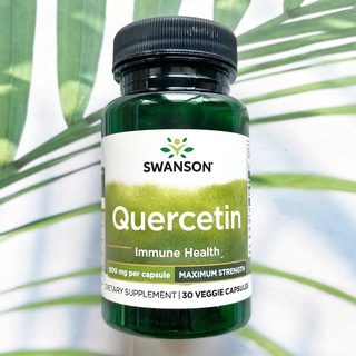 (Swanson®) Quercetin Maximum Strength 800 mg 30 Veggie Capsules เควอซิทิน สุขภาพภูมิคุ้มกันและปกป้องหลอดเลือด