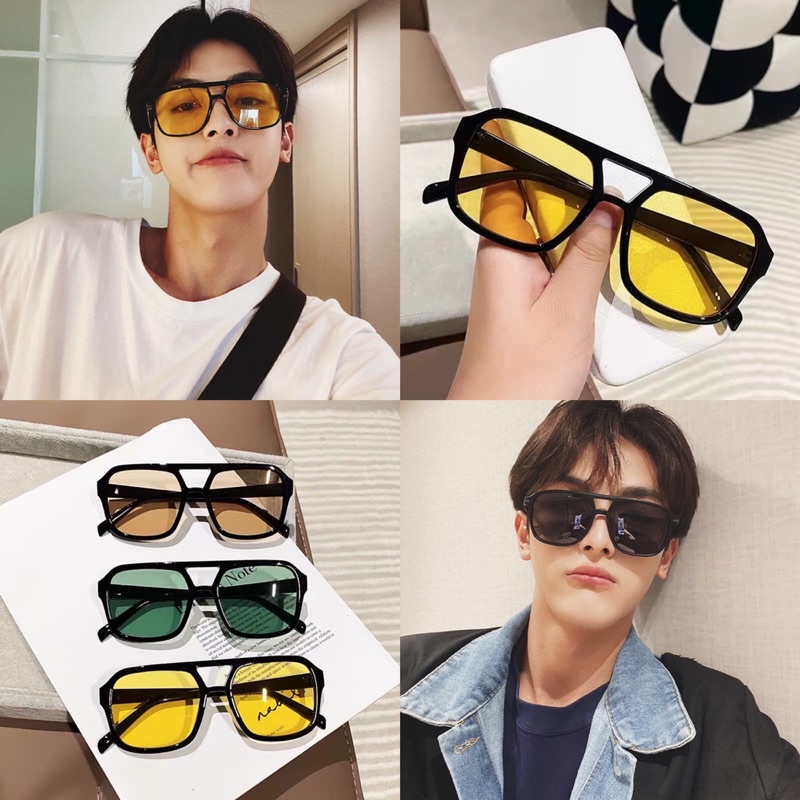 แว่นตาแฟชั่น แว่นตากันแดด สีสวย ทรงมีคาน 🇹🇭[[ร้านในไทยสินค้าพร้อมส่ง]]