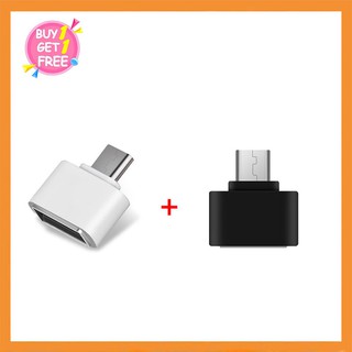 ซื้อ 1 ซื้อ 1 OTG อะเเดปเอตร์แปลง USB Type-C Port สำหรับ Xiaomi Type-C to USB ขาย!