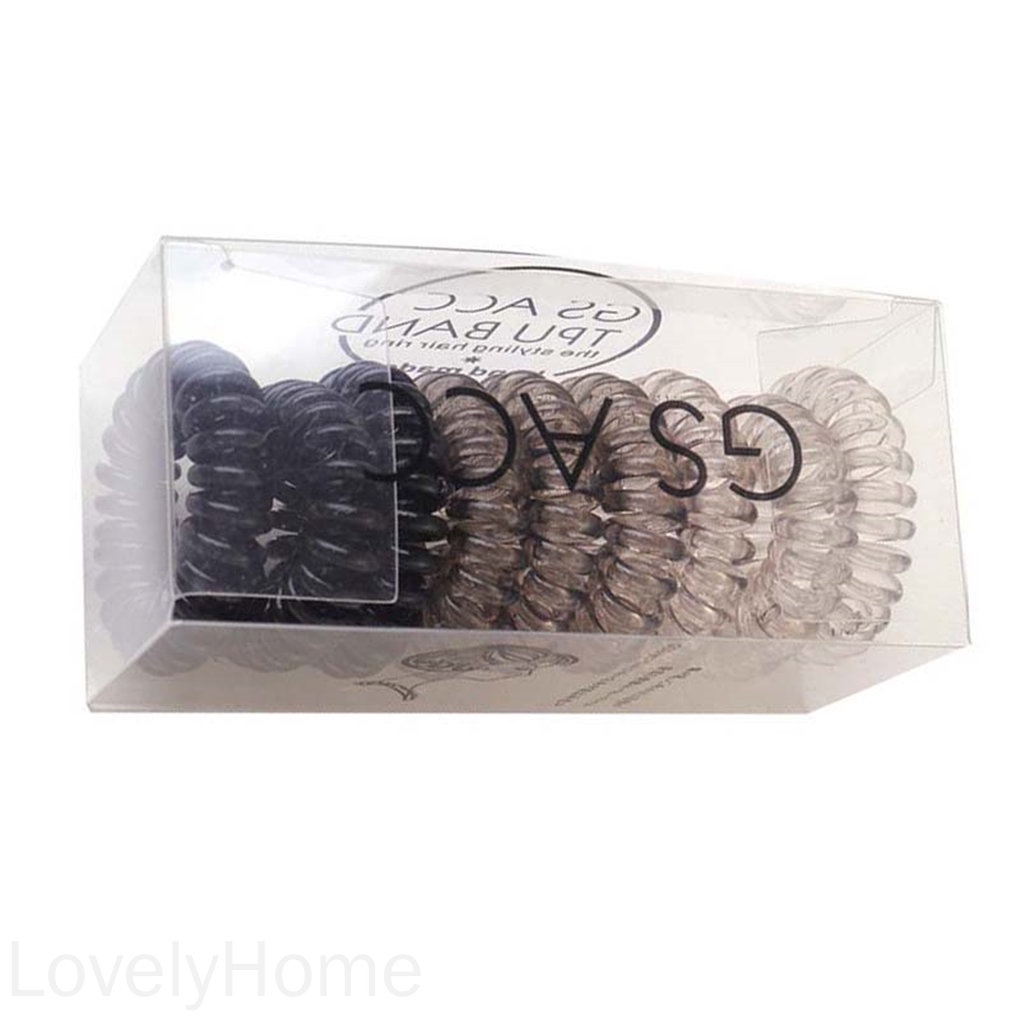 9Pcs Gradient Spiral Hair Ties Elastic Head Ropes Set Candy Color ...