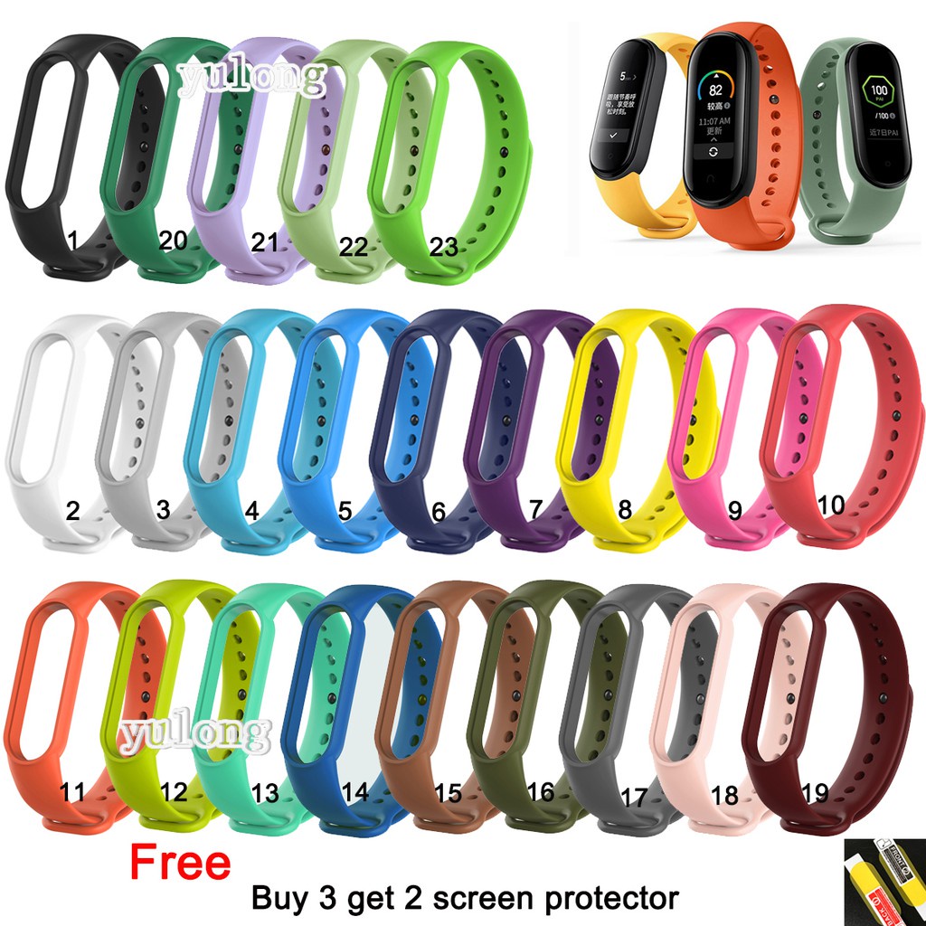 Miband 6 5 สายนาฬิกาข้อมือซิลิโคน TPU แบบนิ่ม สีโปร่งใส สําหรับ Xiaomi Mi band 5 6