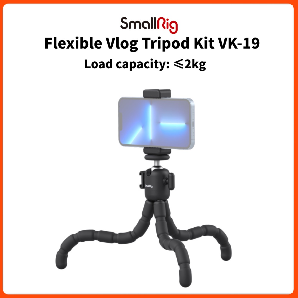 Smallrig ชุดขาตั้งกล้อง Vlog แบบยืดหยุ่น VK-19 (สีดํา) 3904