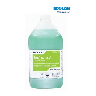 Ecolab(เอ็กโคแลบ) PE102-104000 ไลม์-อะ-เวย์: ผลิตภัณฑ์ขจัดคราบตะกรันอเนกประสงค์ (3.8 ลิตร)