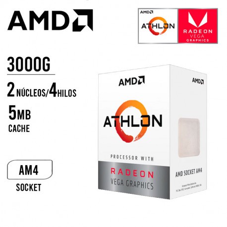 CPU (ซีพียู) AMD AM4 ATHLON 3000G WITH RADEON VEGA3 GRAPHICS Warranty 3 Years