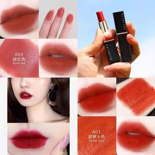 Q.21 HLLRลิปสติก 3.2g สีพีช แดงก่ำแดง ส้ม อิฐ เพิ่มความชุ่มชื้นเครื่องสำอาง Lipstick-9019 Q.21